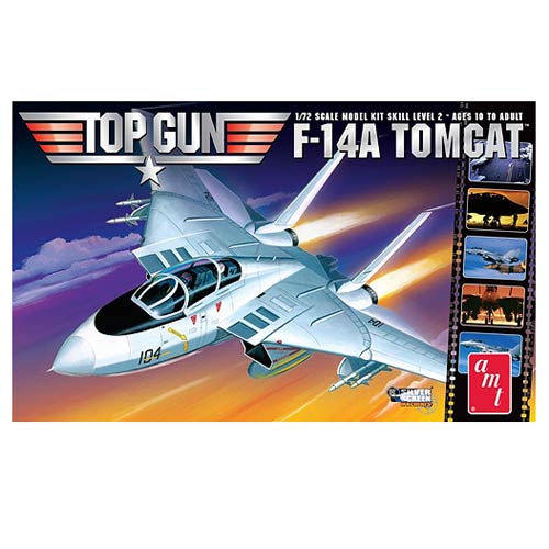 Top Gun F-14A Tomcat Fighter Jet 1:72 Scale Model Kit
